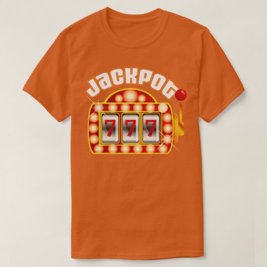 Jackpot Gokken Gokker Gokautomaat T-shirt (Design voorkant)
