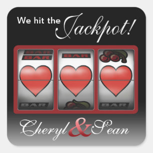 Jackpot harten we doen het in Vegas Sticker