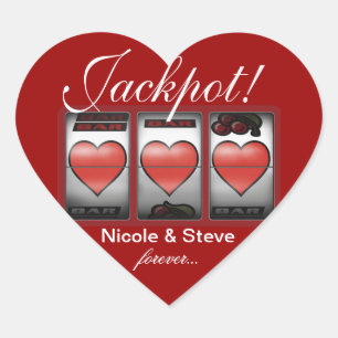 Jackpot Hearts We doen het in Vegas Hart Sticker