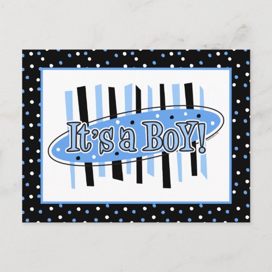 Jackpot Het is een Jongen Baby shower Uitnodiging  Briefkaart (Voorkant)