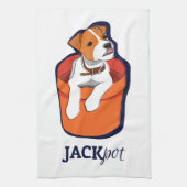"Jackpot" Jack Russell Terrier Theedoek (Verticaal)