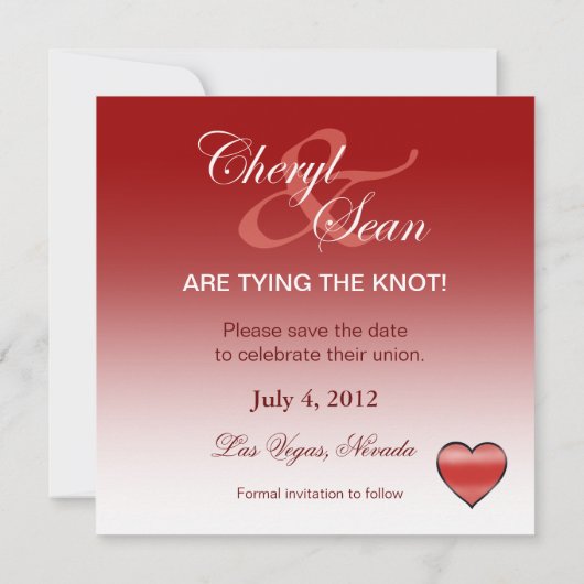 Jackpot Las Vegas Wedding Save the Date (Achterkant)