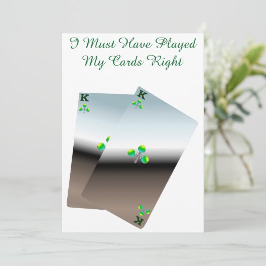 Jackpot Platte Jubilea Kaart (Staand voorkant)