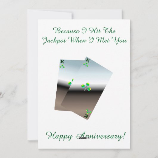 Jackpot Platte Jubilea Kaart (Achterkant)