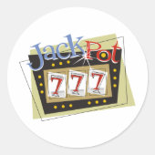 Jackpot Ronde Sticker (Voorkant)
