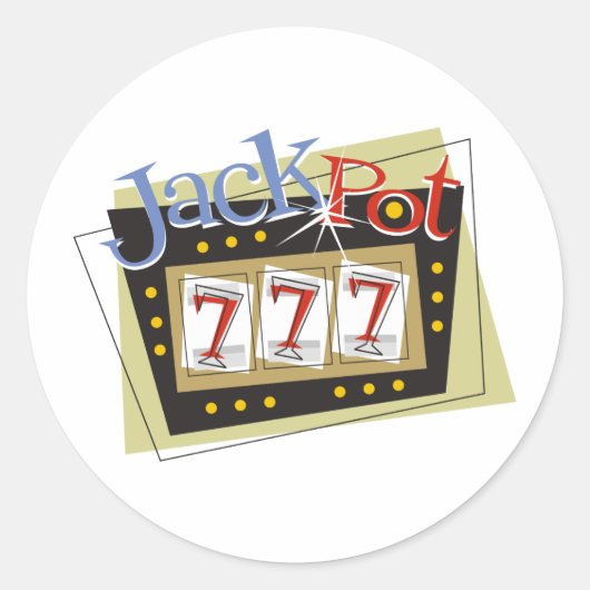 Jackpot Ronde Sticker (Voorkant)