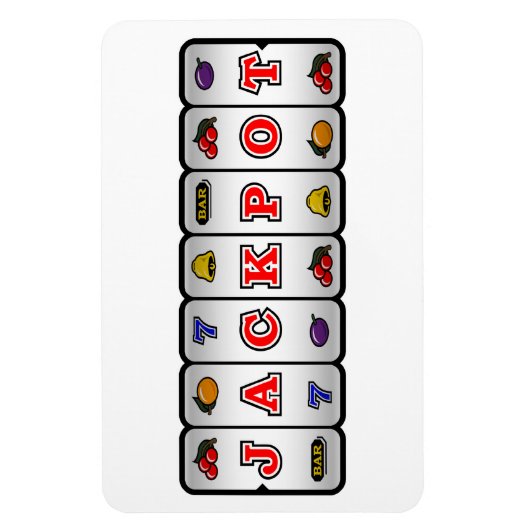 Jackpot Slot Machine Magneet (licht) (Verticaal)