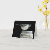 "Jackpot!" - Tufted Titmouse Kaart (Gele Bloem)