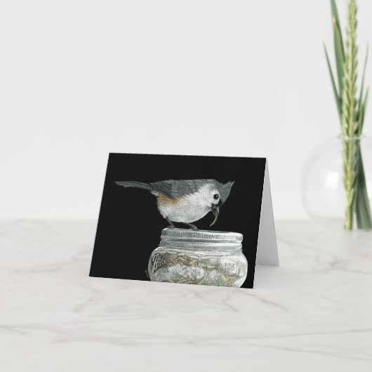 "Jackpot!" - Tufted Titmouse Kaart (Voorkant)