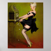 Jackpot Vrouw Art Pinup Poster (Voorkant)