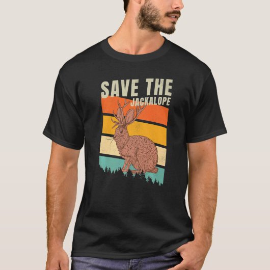 Jackrabbit Desert Mountain Cactus Believe Save The T-shirt (Voorkant)