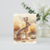 Jackrabbit in Desert Brush in het zuidwesten Briefkaart (Staand voorkant)