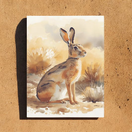 Jackrabbit in Desert Brush in het zuidwesten Briefkaart