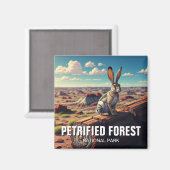 Jackrabbit in het Petrified Forest National Park Magneet (Voorkant / Achterkant)