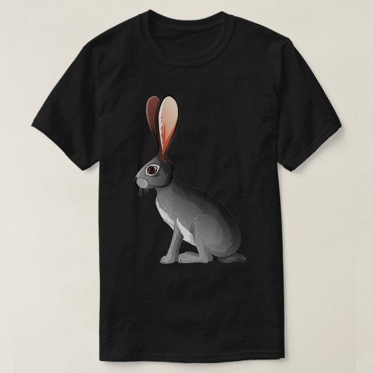 Jackrabbit - Konijn met Big Ears T-shirt (Design voorkant)