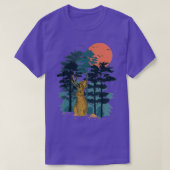 Jackrabbit Mountain Pine Tree Sky Birds are Flying T-shirt (Design voorkant)