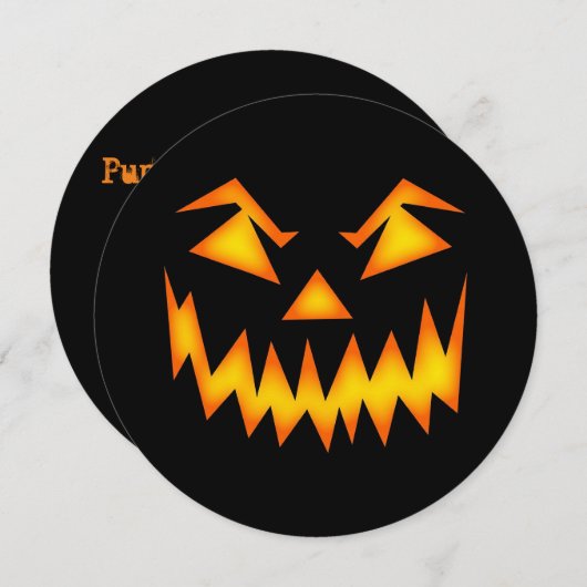 Jack's Back Pumpkin Carving Circle Uitnodiging (Voorkant / Achterkant)