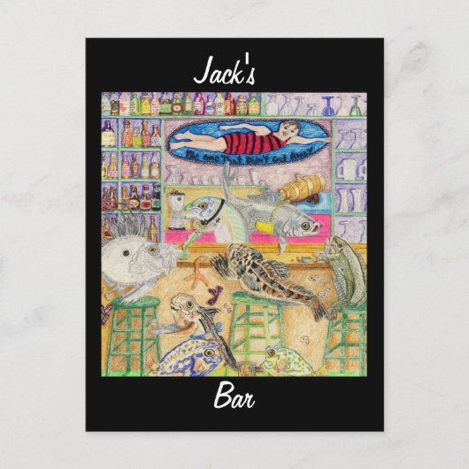Jack's Bar, of "degene die niet wegging" Briefkaart (Voorkant)