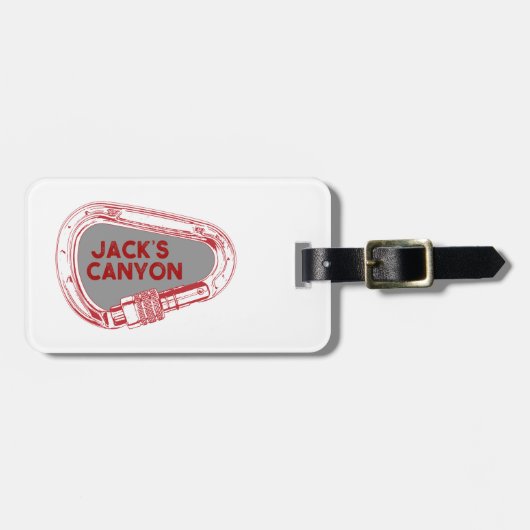 Jack's Canyon klimmer Carabiner Bagagelabel (Voorkant horizontaal)