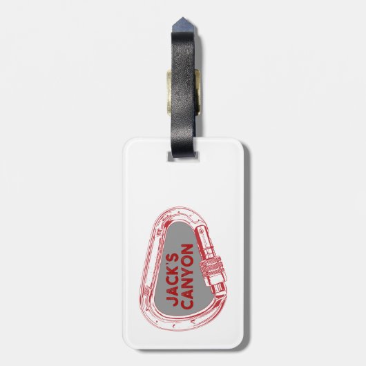 Jack's Canyon klimmer Carabiner Bagagelabel (Achterkant verticaal)