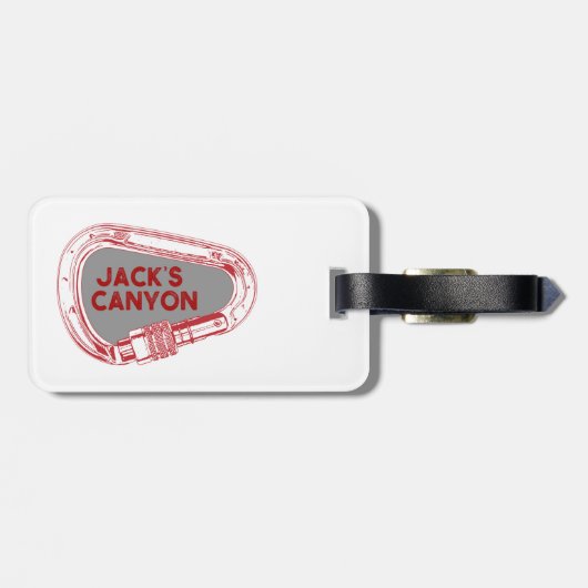 Jack's Canyon klimmer Carabiner Bagagelabel (Achterkant horizontaal)