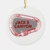Jack's Canyon klimmer Carabiner Keramisch Ornament (Voorkant)