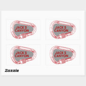 Jack's Canyon klimmer Carabiner Rechthoekige Sticker (Vel)
