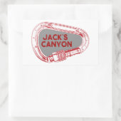 Jack's Canyon klimmer Carabiner Rechthoekige Sticker (Tas)