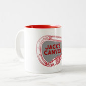Jack's Canyon klimmer Carabiner Tweekleurige Koffiemok (Voorkant links)
