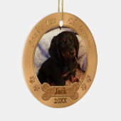 Jack's eerste kerstOrnament, 2 foto's Keramisch Ornament (Rechts)