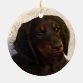 Jack's eerste kerstOrnament, 2 foto's Keramisch Ornament (Achterkant)