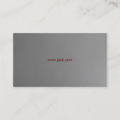 Jack's Face-Visitekaartjes Visitekaartje (Achterkant)