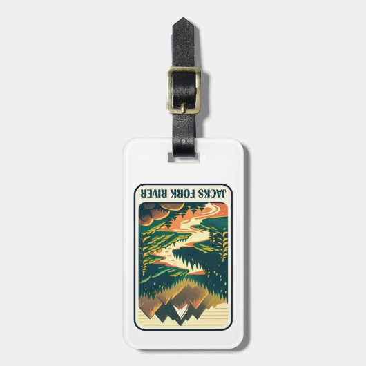 Jacks Fork River Missouri kleuren Bagagelabel (Voorkant verticaal)