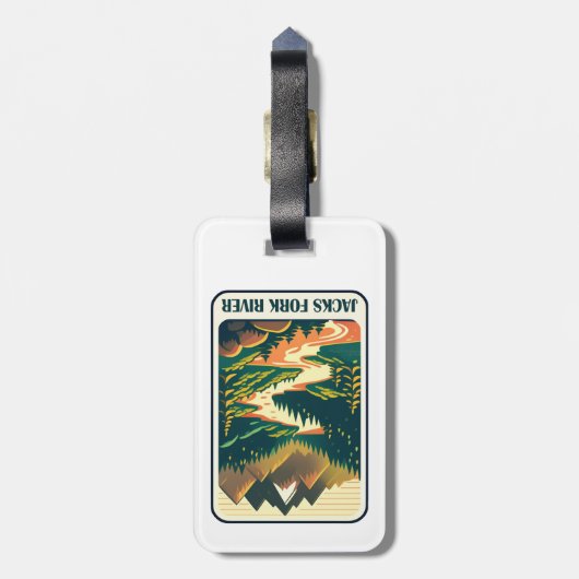 Jacks Fork River Missouri kleuren Bagagelabel (Achterkant verticaal)