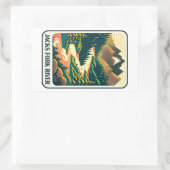 Jacks Fork River Missouri kleuren Rechthoekige Sticker (Tas)