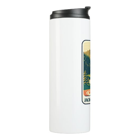 Jacks Fork River Missouri kleuren Thermosbeker (Gedraaid links)