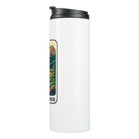 Jacks Fork River Missouri kleuren Thermosbeker (Geroteerd rechts)