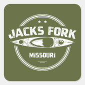 Jacks Fork Vierkante Sticker (Voorkant)