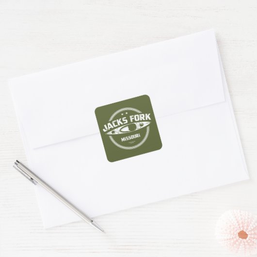 Jacks Fork Vierkante Sticker (Envelop)