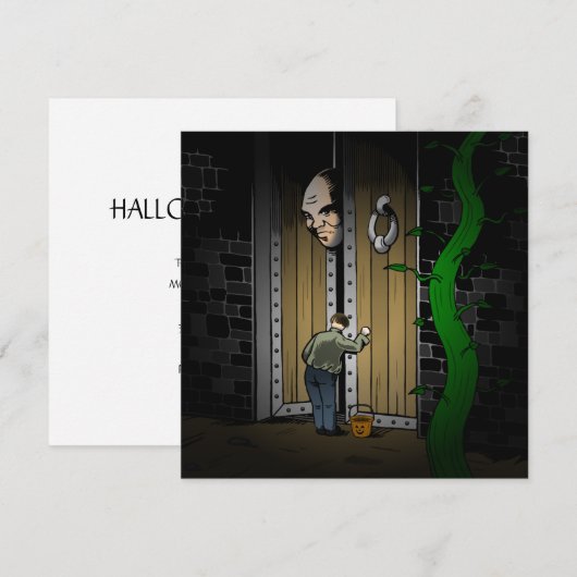 Jacks Halloween Trick or treat Kaart (Voorkant / Achterkant)