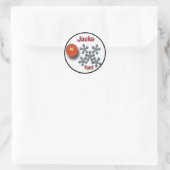 Jacks spel voor kinderen ronde sticker (Tas)