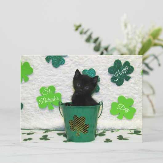 Jack's St. Patrick's Day Cat/Kitten - Flat Kaart (Staand voorkant)