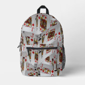 Jack's Wild: een verstrooiing van pokerkaarten Bedrukte Rugzak (Voorkant)