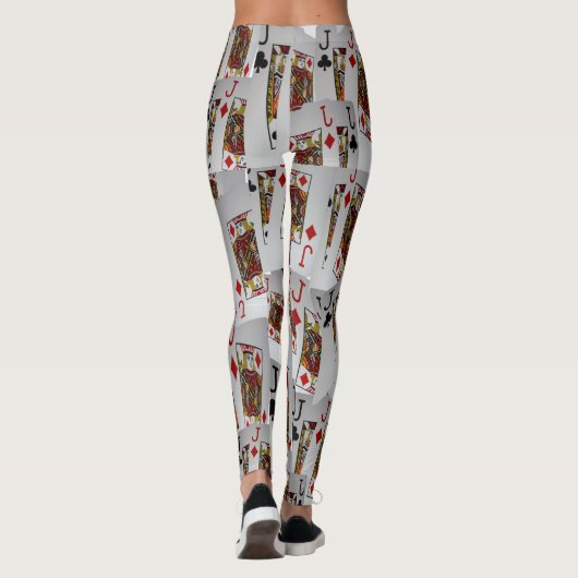 Jack's Wild: een verstrooiing van pokerkaarten Leggings (Achterkant)