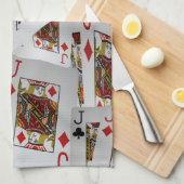 Jack's Wild: een verstrooiing van pokerkaarten Theedoek (Quarter Fold)