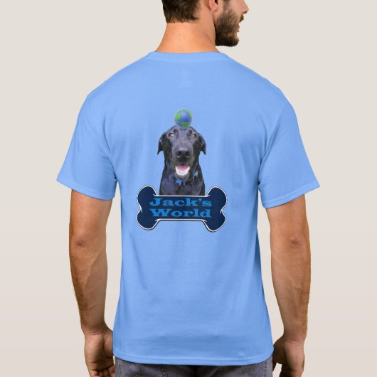 Jack's World Mannen T-Shirt Front en Back Logo (Achterkant)