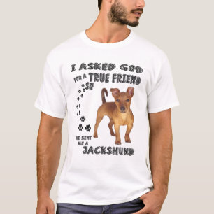 Jackshund Quote mam, Dachshund Dad Print Cute Jack T-shirt