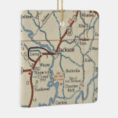 Jackson AL  Map Keramisch Ornament (Rechts)