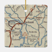 Jackson AL  Map Keramisch Ornament (Achterkant)