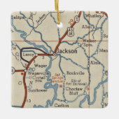 Jackson AL Map Keramisch Ornament (Voorkant)